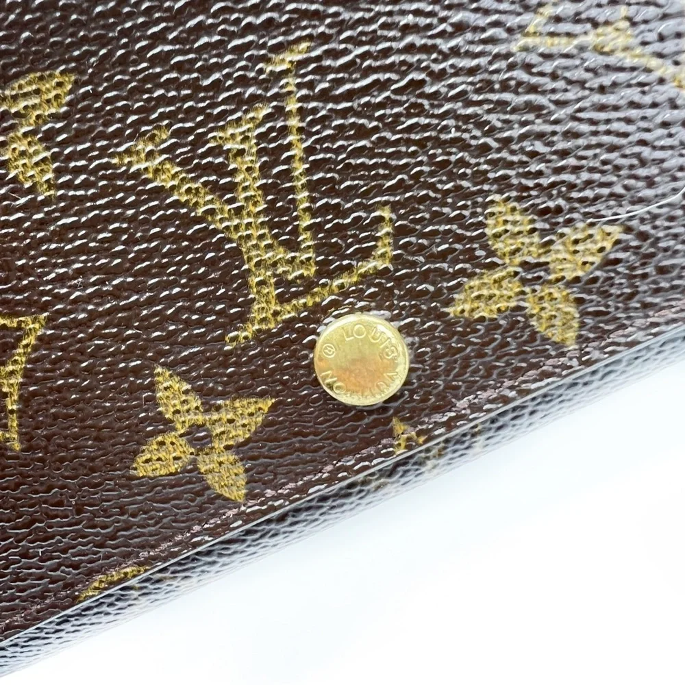 LOUIS VUITTON Monogram Trésor Wallet Made in France Vintage 2001, Authentic